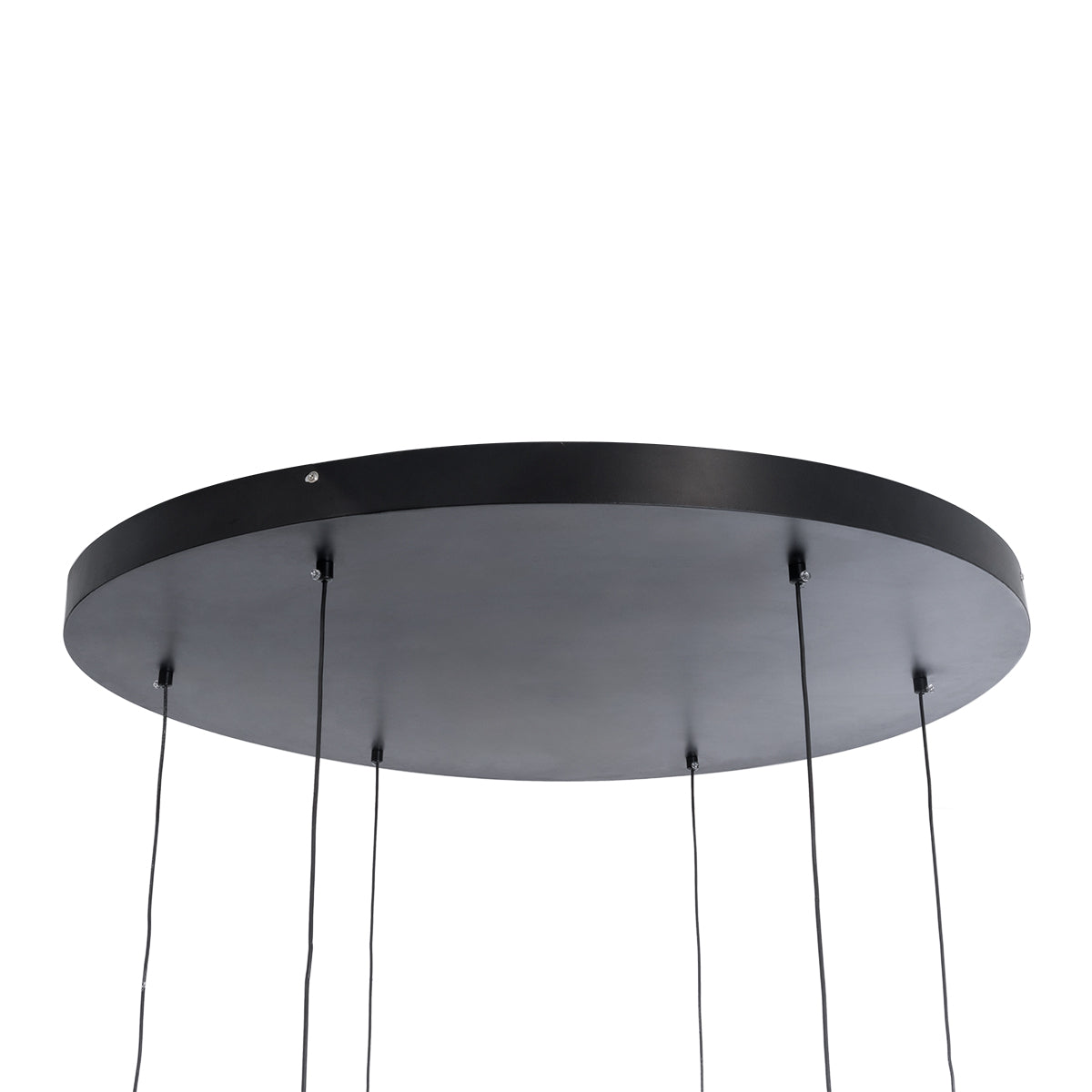 GLOBOSTAR® ZANE 60935 Κρεμαστό Φωτιστικό Design LED CCT 100W 11200lm 120° AC 220-240V IP20 - Εναλλαγή Φωτισμού μέσω Τηλεχειριστηρίου All In One Ψυχρό 6000k+Φυσικό 4500k+Θερμό 2700k Dimmable - Φ100 x Υ18cm - Μαύρο & Χρυσό - 3 Χρόνια Εγγύηση - ledmania.gr