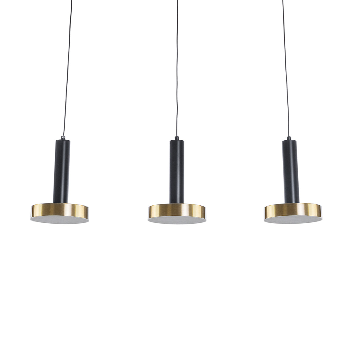 GLOBOSTAR® ZANE 60936 Κρεμαστό Φωτιστικό Design LED CCT 54W 6048lm 120° AC 220-240V IP20 - Εναλλαγή Φωτισμού μέσω Τηλεχειριστηρίου All In One Ψυχρό 6000k+Φυσικό 4500k+Θερμό 2700k Dimmable - Μ80 x Π15 x Υ18cm - Μαύρο & Χρυσό - 3 Χρόνια Εγγύηση - ledmania.gr