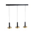 GLOBOSTAR® ZANE 60936 Κρεμαστό Φωτιστικό Design LED CCT 54W 6048lm 120° AC 220-240V IP20 - Εναλλαγή Φωτισμού μέσω Τηλεχειριστηρίου All In One Ψυχρό 6000k+Φυσικό 4500k+Θερμό 2700k Dimmable - Μ80 x Π15 x Υ18cm - Μαύρο & Χρυσό - 3 Χρόνια Εγγύηση - ledmania.gr