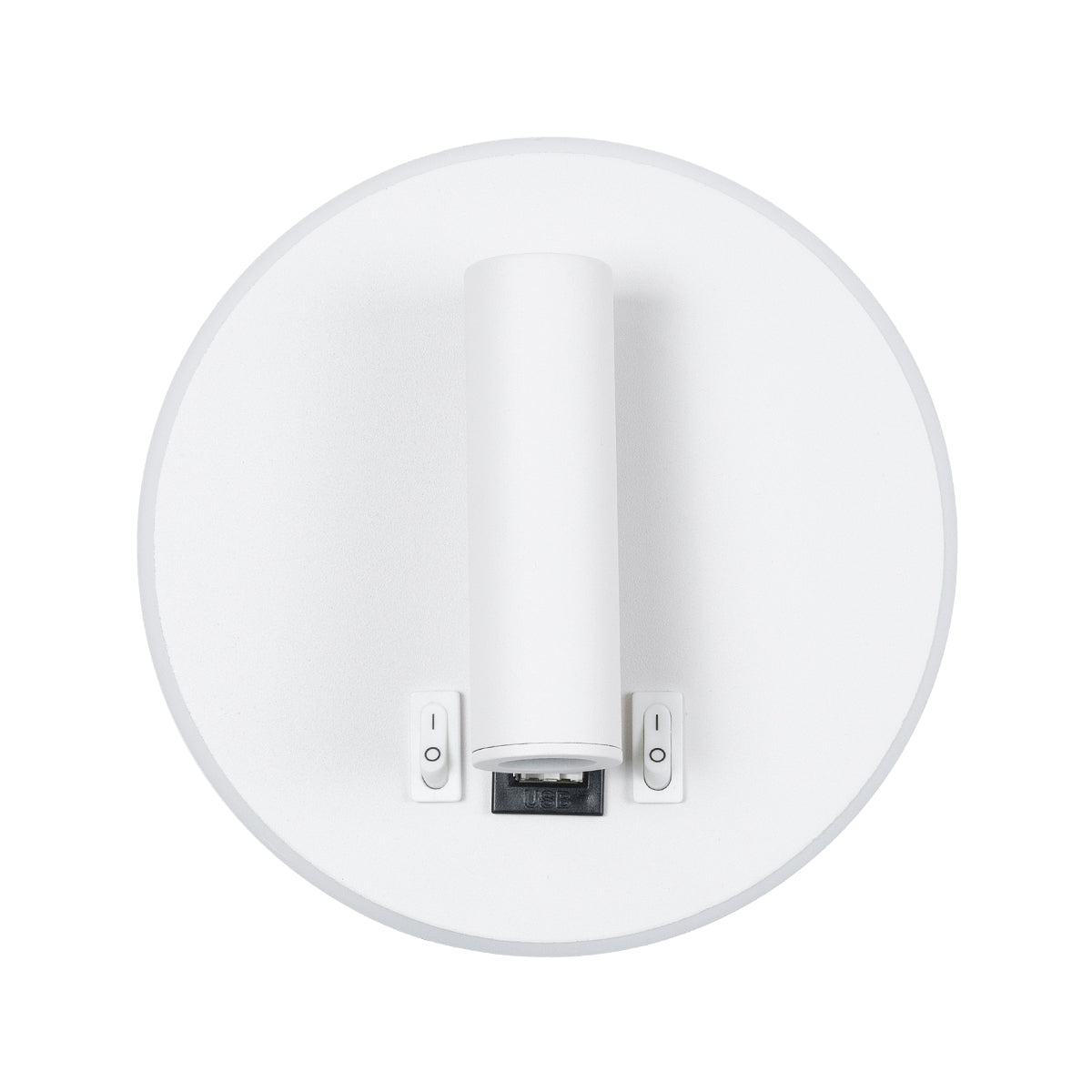 GloboStar® LADY-R 60939 Μοντέρνο Φωτιστικό Τοίχου - Απλίκα Ξενοδοχείου Bed Side LED 6W 600lm 36° & 360° AC 220-240V - Reading Light & Κρυφός Φωτισμός - Φορτιστής USB 3A - Φ15 x Υ7cm - Φυσικό Λευκό 4500K - Λευκό - 3 Χρόνια Εγγύηση - ledmania.gr