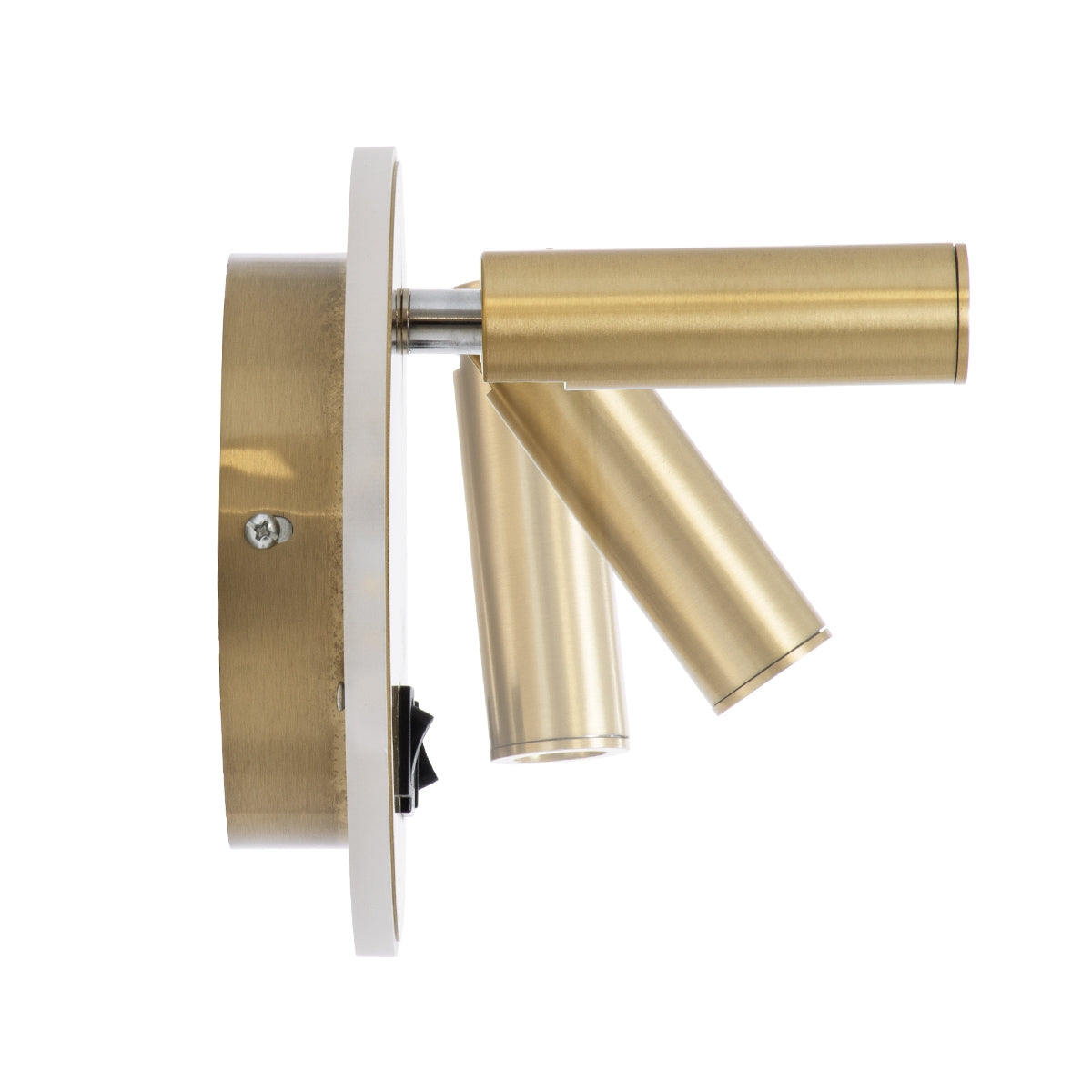 GloboStar® LADY-R 60940 Μοντέρνο Φωτιστικό Τοίχου - Απλίκα Ξενοδοχείου Bed Side LED 6W 600lm 36° & 360° AC 220-240V - Reading Light & 360° Κρυφός Φωτισμός - Φορτιστής USB 3A - Μ10.5 x Π10 x Υ18.5cm - Φυσικό Λευκό 4500K - Χρυσό Βούρτσας - ledmania.gr