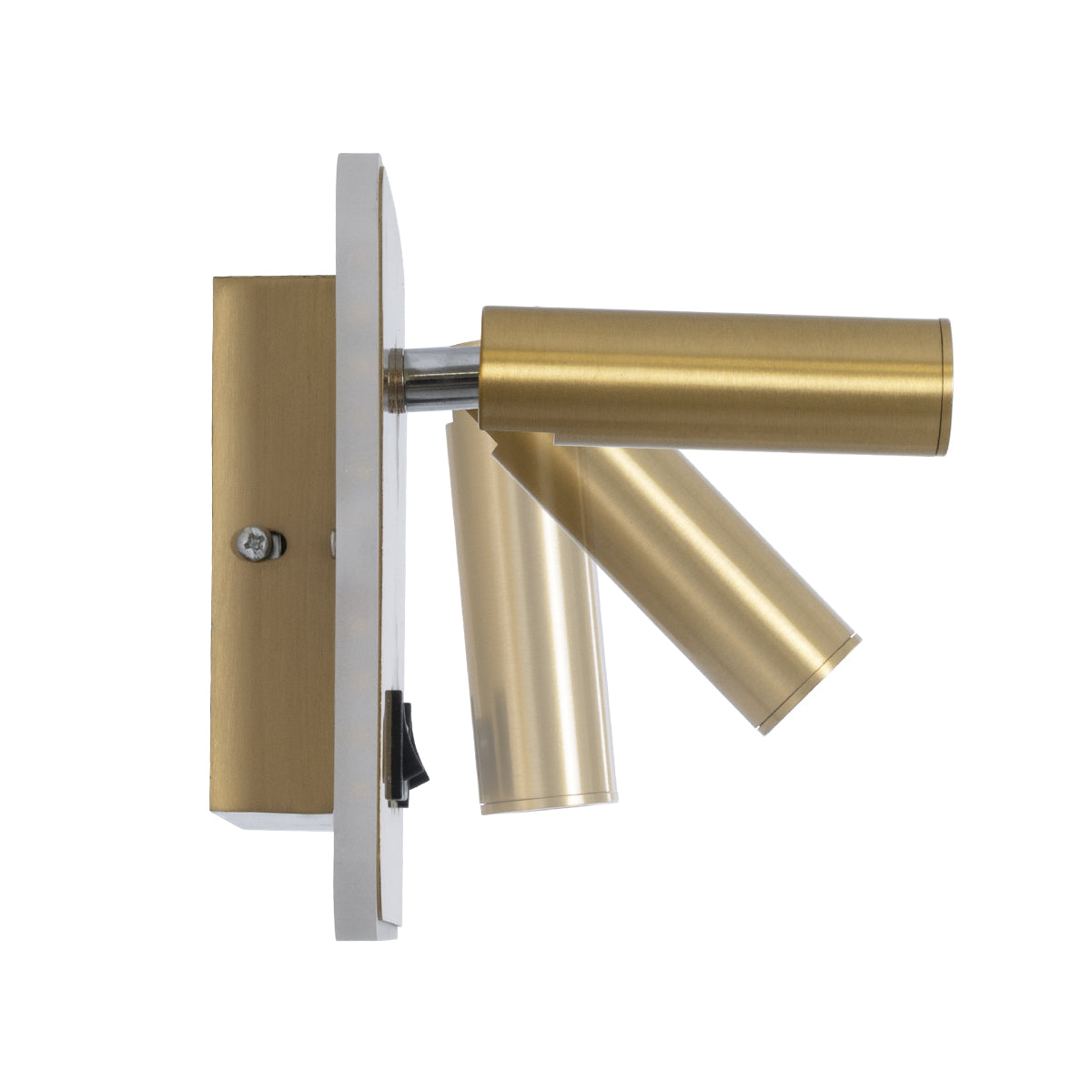 GLOBOSTAR® LADY-S 60944 Μοντέρνο Φωτιστικό Τοίχου - Απλίκα Ξενοδοχείου Reading Light με Φορτιστή USB 3A LED 6W 600lm 36° & 360° AC 220-240V IP20 Φυσικό Λευκό 4500K - Bridgelux COB Chip & TÜV SÜD Driver - Χρυσό Πλατίνα - Μ15 x Π15 x Υ7cm - 3 Χρόνια Εγγύηση