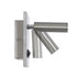 GloboStar® LADY-S 60945 Μοντέρνο Φωτιστικό Τοίχου - Απλίκα Ξενοδοχείου Bed Side LED 6W 600lm 36° & 360° AC 220-240V - Reading Light & Κρυφός Φωτισμός - Φορτιστής USB 3A - Μ15 x Π15 x Υ7cm - Φυσικό Λευκό 4500K - Νίκελ Βούρτσας- 3 Χρόνια Εγγύηση - ledmania.gr