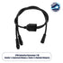 GLOBOSTAR® CONNECTOR 60954 2 Pin Καλώδιο/Επέκταση Τ 1 Μέτρου με Είσοδο 1 x Αρσενικό Βύσμα & Έξοδο 2 x Θηλυκά Βύσματα Αδιάβροχο IP68 - Μαύρο - Μ100 x Π2 x Υ2cm - ledmania.gr