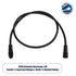 GLOBOSTAR® CONNECTOR 60955 2 Pin Καλώδιο/Επέκταση Ι 1 Μέτρου με Είσοδο 1 x Αρσενικό Βύσμα & Έξοδο 1 x Θηλυκό Βύσμα Αδιάβροχο IP68 - Μαύρο - Μ100 x Π2 x Υ2cm - ledmania.gr