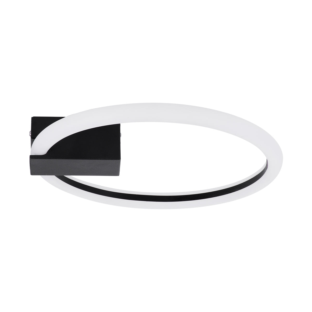 GloboStar® CINDERELLA 60976 Φωτιστικό Οροφής Δαχτυλίδι-Κύκλος LED CCT 16W 1792lm 360° AC 220-240V - Εναλλαγή Φωτισμού μέσω Διακόπτη On/Off All In One Ψυχρό 6000k+Φυσικό 4500k+Θερμό 2700k Φ28cm - Μαύρο - 3 Years Warranty - ledmania.gr