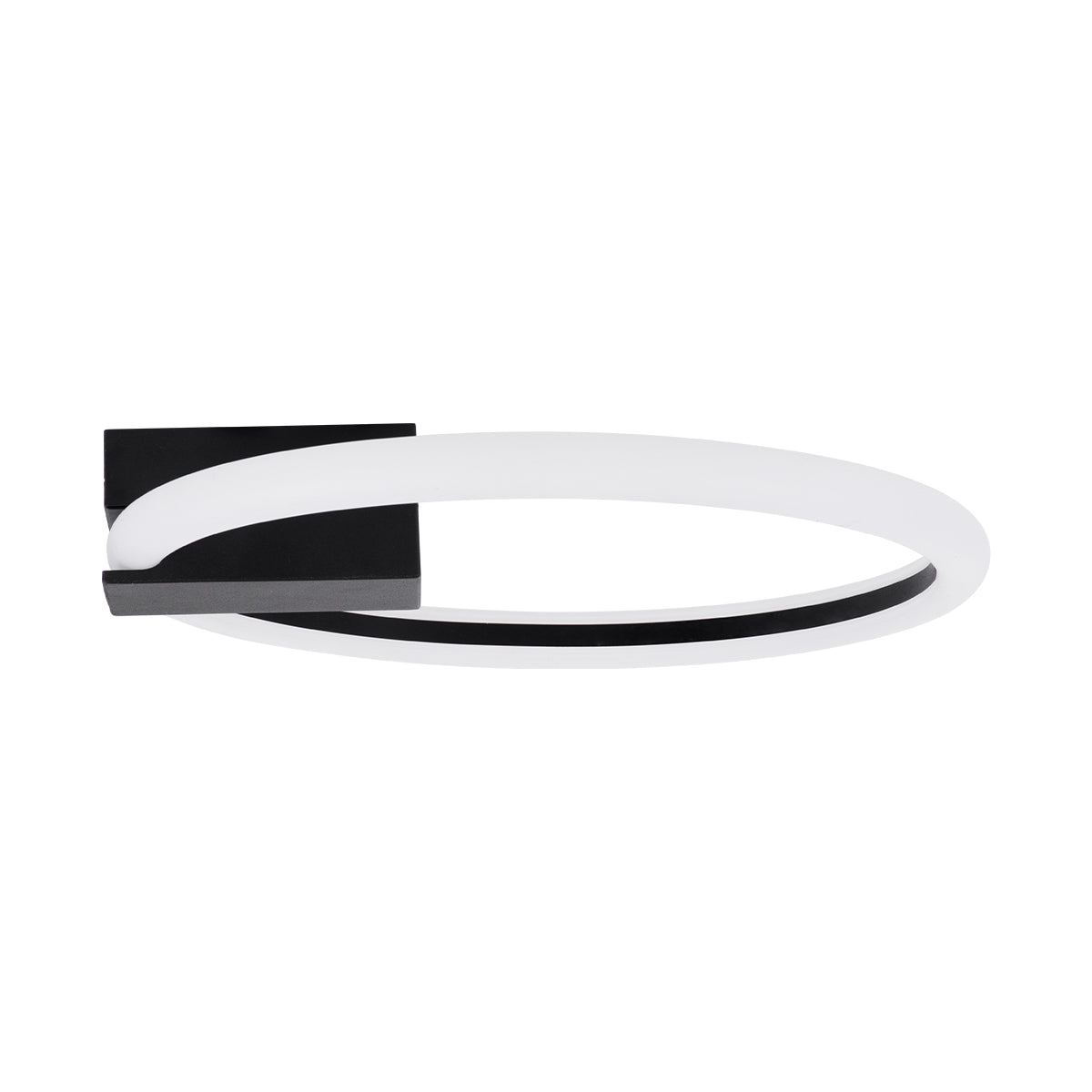 GloboStar® CINDERELLA 60976 Φωτιστικό Οροφής Δαχτυλίδι-Κύκλος LED CCT 16W 1792lm 360° AC 220-240V - Εναλλαγή Φωτισμού μέσω Διακόπτη On/Off All In One Ψυχρό 6000k+Φυσικό 4500k+Θερμό 2700k Φ28cm - Μαύρο - 3 Years Warranty - ledmania.gr