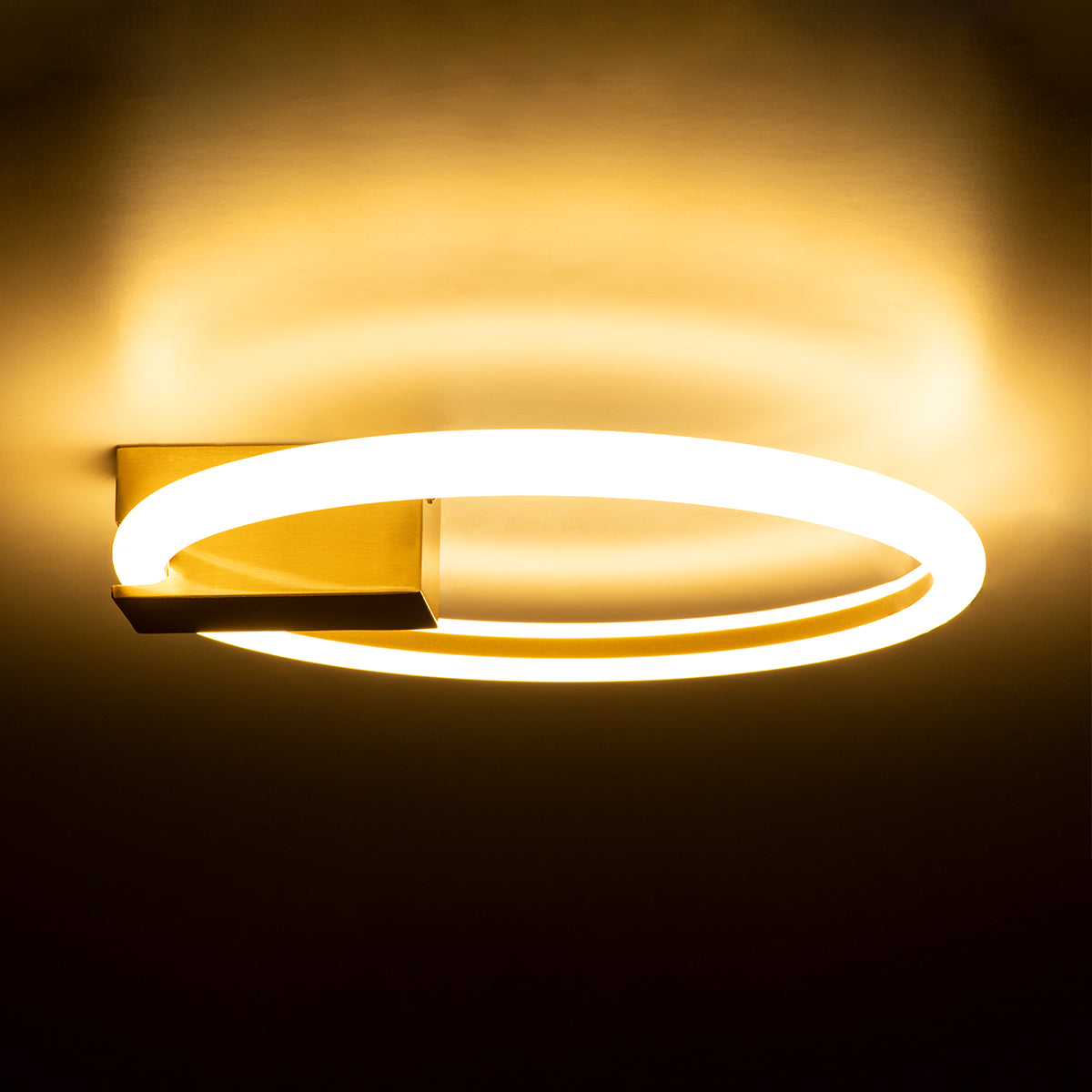 GloboStar® CINDERELLA 60978 Φωτιστικό Οροφής Δαχτυλίδι-Κύκλος LED CCT 16W 1792lm 360° AC 220-240V - Εναλλαγή Φωτισμού μέσω Διακόπτη On/Off All In One Ψυχρό 6000k+Φυσικό 4500k+Θερμό 2700k Φ28cm - Χρυσό Βούρτσας - 3 Years Warranty - ledmania.gr