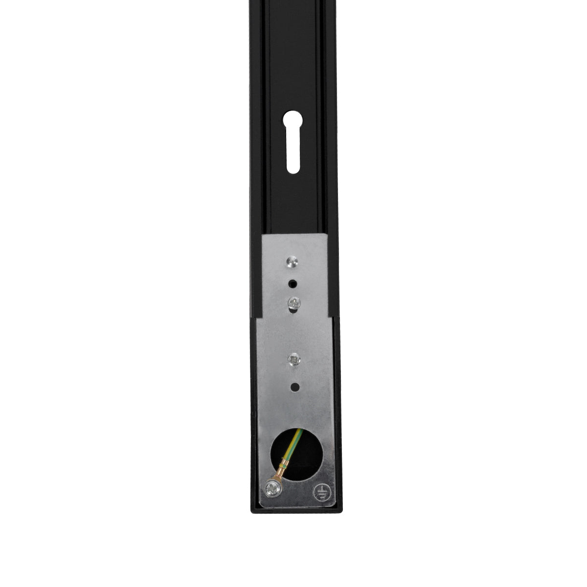 GLOBOSTAR® EUROTRACK-1PH 60984-3M Μονοφασική Ράγα 2 Καλωδίων 1L+1N για Σύστημα Ράγας Eurotrack 1PH AC 220-240V IP20 - Μαύρο Ματ - Μ300 x Π3.6 x Υ2cm