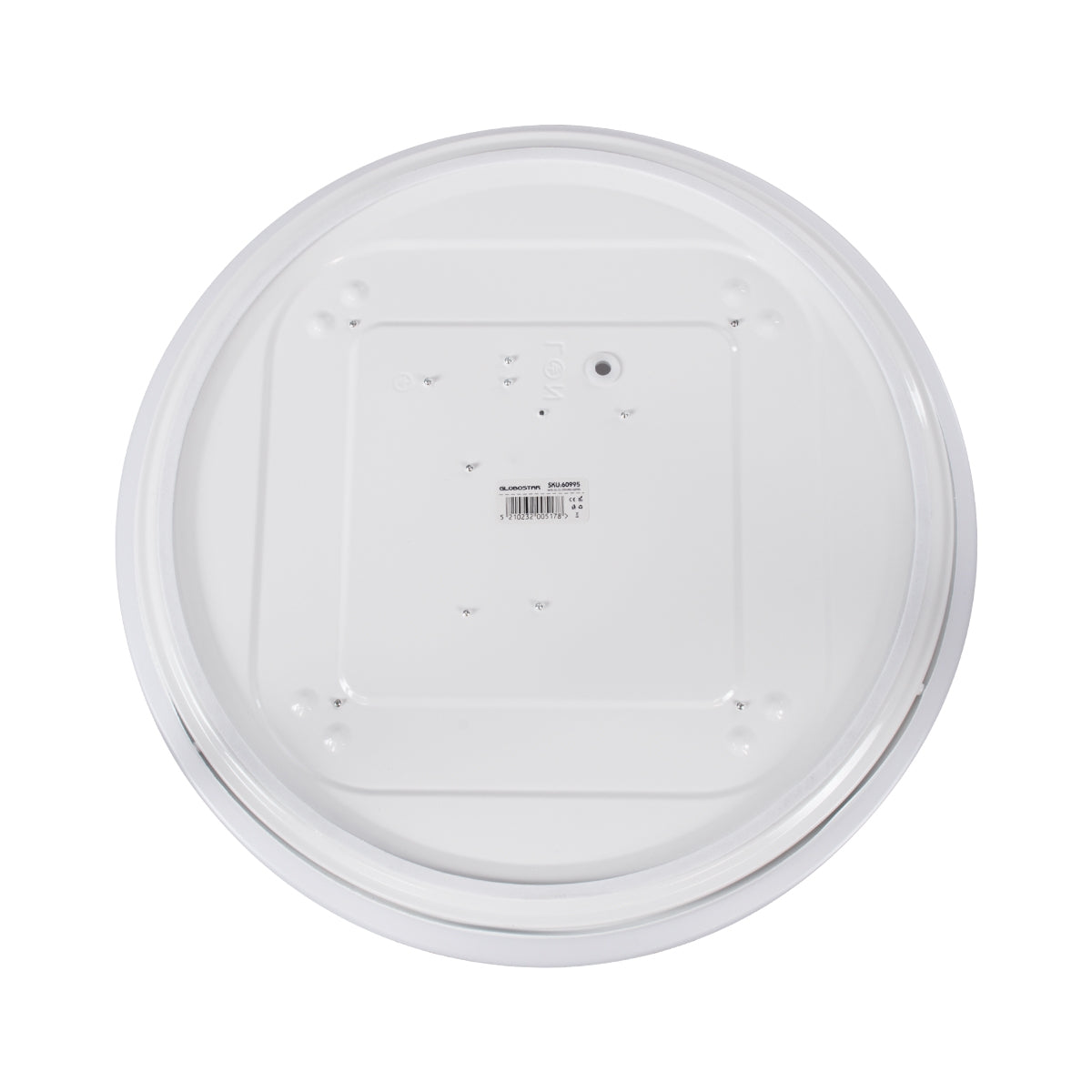 GloboStar® EMERGANO 60992 Πλαφονιέρα Οροφής LED 30W 3000lm 120° AC 220-240V με Ενσωματωμένο Σύστημα Emergency Li-ion 3450mAh/12.8Wh με Αυτονομία έως 3hrs - Αδιάβροχη IP54 Φ38 x Υ5.3cm Ψυχρό Λευκό 6000K - Λευκό - Bridgelux Chips - 3 Years Warranty - ledmania.gr