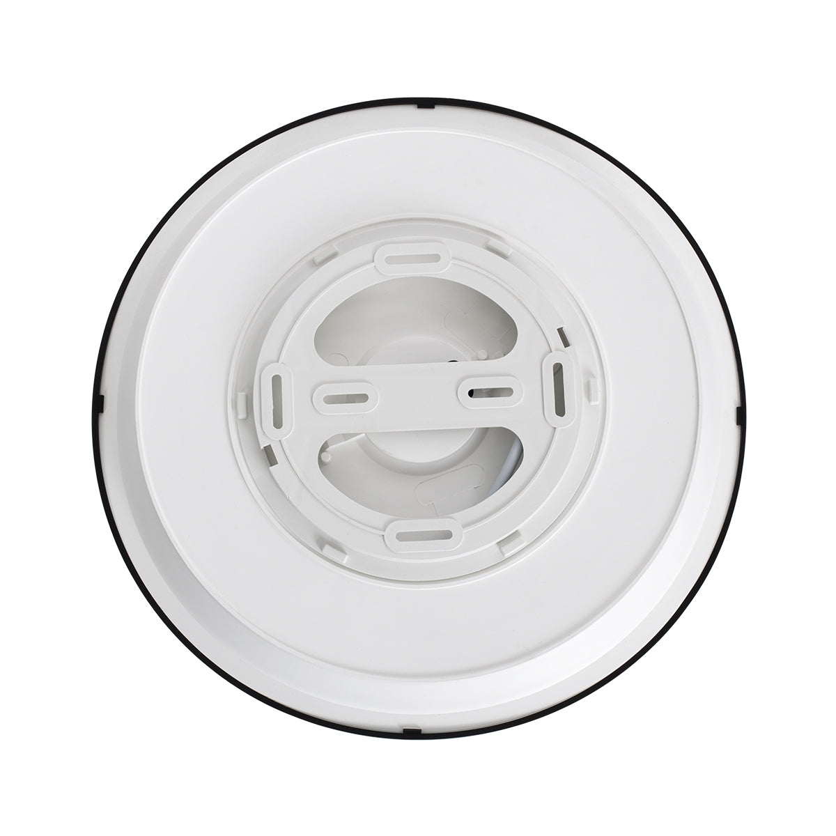 GLOBOSTAR® TUFFIN 60997 Φωτιστικό Πλαφονιέρα Οροφής LED 24W 2640lm 120° AC 220-240V Αδιάβροχο IP54 Φυσικό Λευκό 4500K - Lumileds SMD Chip - Μαύρο Ματ & Λευκό Γαλακτερό - Μ30 x Π30 x Υ6.5cm - 3 Χρόνια Εγγύηση