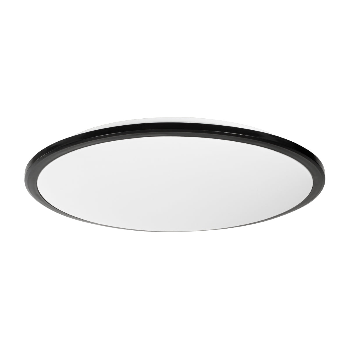 GLOBOSTAR® TUFFIN 60998 Φωτιστικό Πλαφονιέρα Οροφής LED 36W 4140lm 120° AC 220-240V Αδιάβροχο IP54 Ψυχρό Λευκό 6000K - Lumileds SMD Chip - Μαύρο Ματ & Λευκό Γαλακτερό - Μ48 x Π48 x Υ6.5cm - 3 Χρόνια Εγγύηση
