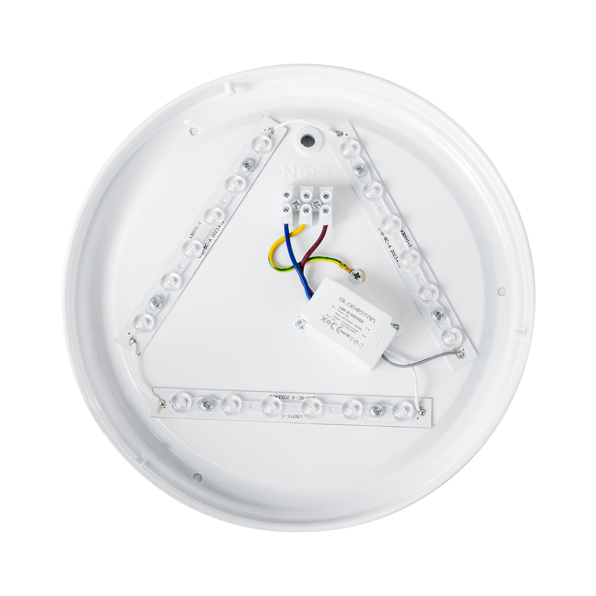 GLOBOSTAR® CELANO 61005 Φωτιστικό Πλαφονιέρα Οροφής LED 20W 2000lm 120° AC 220-240V Αδιάβροχο IP54 Ψυχρό Λευκό 6000K - Lumileds SMD Chip - Λευκό Γαλακτερό - Μ26 x Π26 x Υ6cm - 3 Χρόνια Εγγύηση