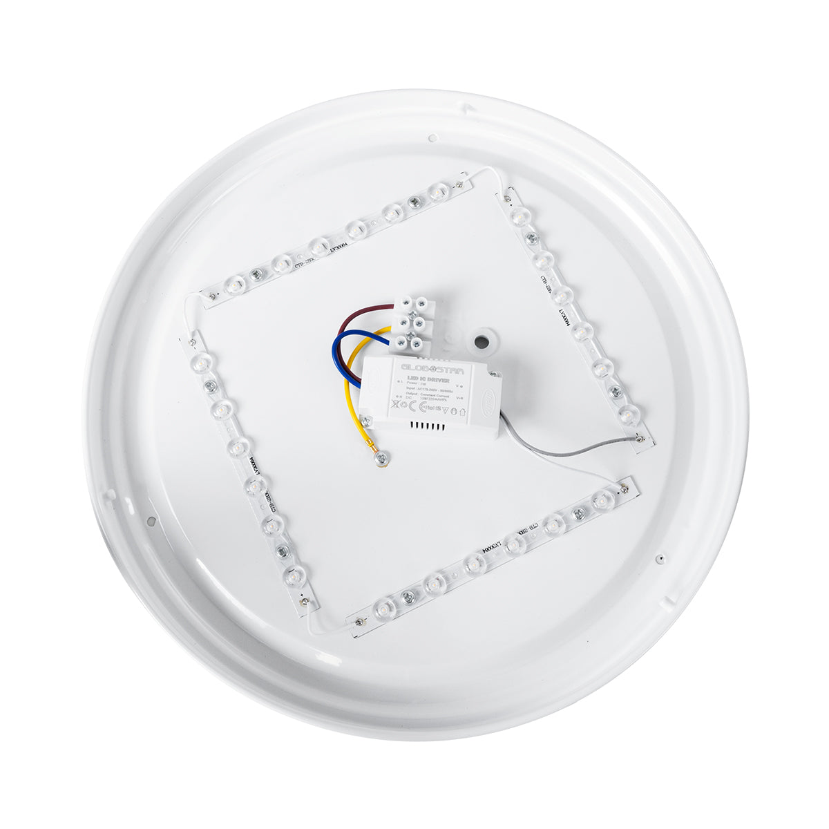 GLOBOSTAR® CELANO 61008 Φωτιστικό Πλαφονιέρα Οροφής LED 30W 3000lm 120° AC 220-240V Αδιάβροχο IP54 Ψυχρό Λευκό 6000K - Lumileds SMD Chip - Λευκό Γαλακτερό - Μ33 x Π33 x Υ6cm - 3 Χρόνια Εγγύηση - ledmania.gr