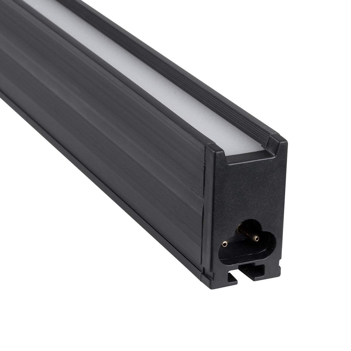GLOBOSTAR® OFFICE 61023 Μοντέρνο Γραμμικό Επεκτεινόμενο Φωτιστικό Οροφής LED 18W 2230lm 120° AC 220-240V IP20 Ψυχρό Λευκό 6000K - Lumileds SMD Chip - Μαύρο Ματ - Μ120 x Π2 x Υ4cm - 3 Χρόνια Εγγύηση