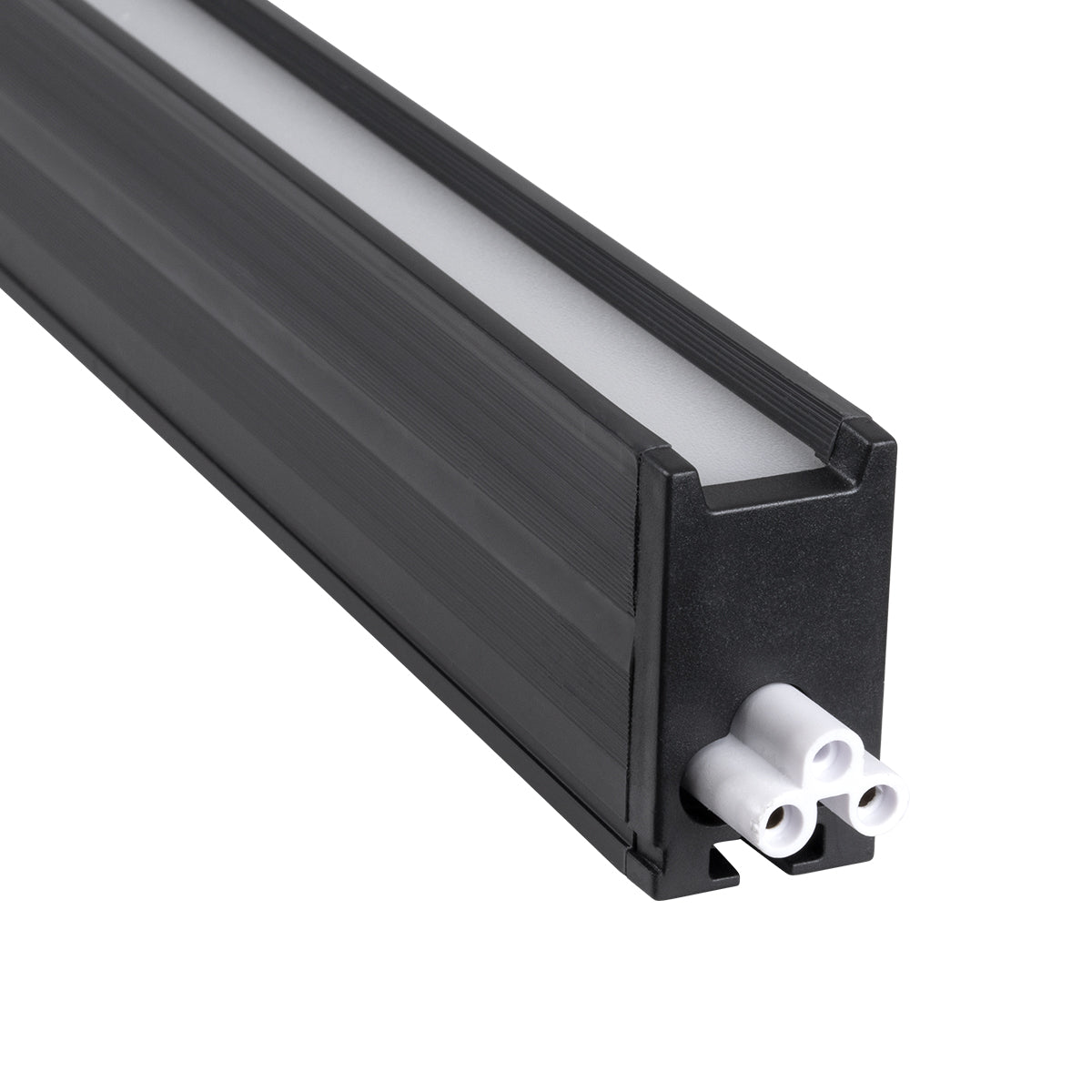 GLOBOSTAR® OFFICE 61023 Μοντέρνο Γραμμικό Επεκτεινόμενο Φωτιστικό Οροφής LED 18W 2230lm 120° AC 220-240V IP20 Ψυχρό Λευκό 6000K - Lumileds SMD Chip - Μαύρο Ματ - Μ120 x Π2 x Υ4cm - 3 Χρόνια Εγγύηση