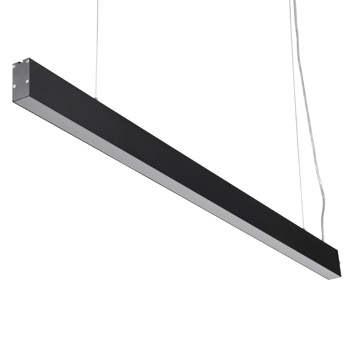 GloboStar® FELIX 61028-P Γραμμικό Κρεμαστό Φωτιστικό Linear LED CCT 54W 6500lm 120° AC 220-240V Μ120 x Π3.5 x Υ7cm - Εναλλαγή Φωτισμού μέσω Τηλεχειριστηρίου All In One Ψυχρό 6000k+Φυσικό 4500k+Θερμό 2700k Dimmable - Μαύρο - 3 Years Warranty - ledmania.gr