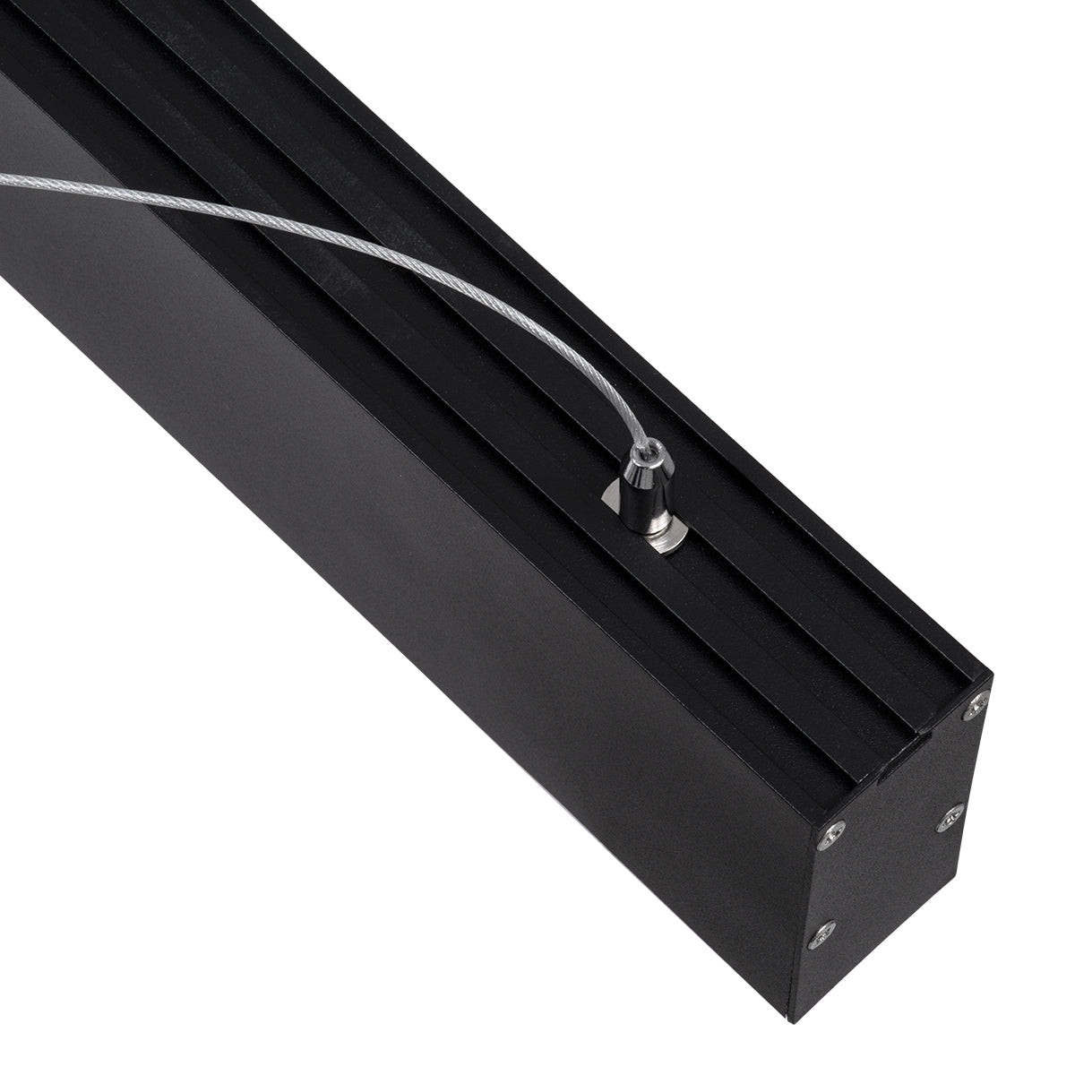 GloboStar® FELIX 61028-P Γραμμικό Κρεμαστό Φωτιστικό Linear LED CCT 54W 6500lm 120° AC 220-240V Μ120 x Π3.5 x Υ7cm - Εναλλαγή Φωτισμού μέσω Τηλεχειριστηρίου All In One Ψυχρό 6000k+Φυσικό 4500k+Θερμό 2700k Dimmable - Μαύρο - 3 Years Warranty - ledmania.gr