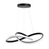 GLOBOSTAR® DEXTER 61049 Μοντέρνο Κρεμαστό Φωτιστικό Οροφής LED 72W 8064lm 300° AC 220-240V IP20 Ρυθμιζόμενο Λευκό CCT με Χειριστήριο από 2700K έως 6000K Dimmable - Lumileds SMD Chip - Μαύρο Ματ - Μ56 x Π56 x Υ14cm - 3 Χρόνια Εγγύηση