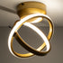 GLOBOSTAR® AMELIA 61054 Μοντέρνο Φωτιστικό Οροφής LED 20W 2400lm 300° AC 220-240V IP20 Ρυθμιζόμενο Λευκό CCT με On/Off 2700K/4500K/6000K - Lumileds SMD Chip - Χρυσό Βούρτσας - Μ24.5 x Π16 x Υ25cm - 3 Χρόνια Εγγύηση - ledmania.gr