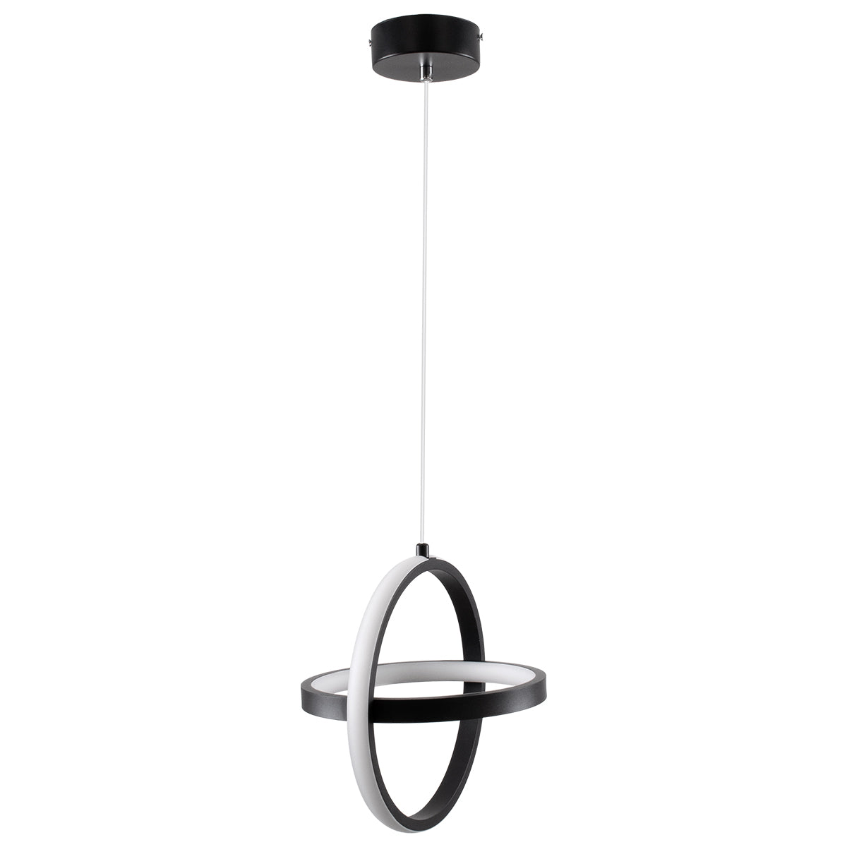 GLOBOSTAR® ALICE 61055 Μοντέρνο Κρεμαστό Φωτιστικό Οροφής LED 20W 2400lm 300° AC 220-240V IP20 Ρυθμιζόμενο Λευκό CCT με On/Off 2700K/4500K/6000K - Lumileds SMD Chip - Μαύρο Ματ - Μ25 x Π22 x Υ25cm - 3 Χρόνια Εγγύηση - ledmania.gr