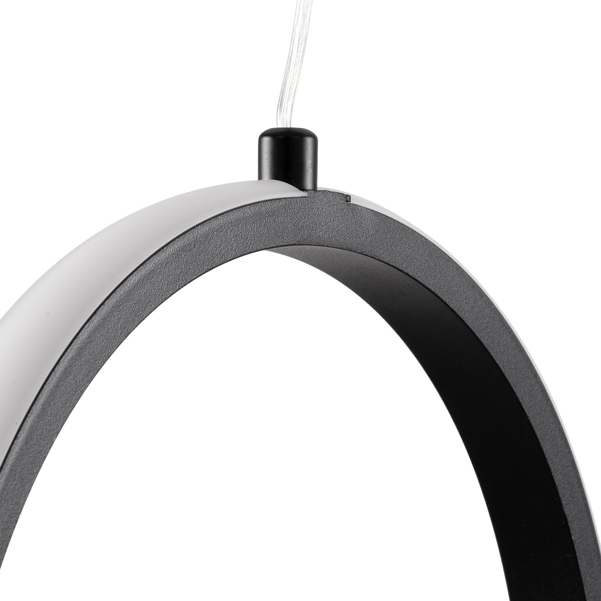 GLOBOSTAR® ALICE 61055 Μοντέρνο Κρεμαστό Φωτιστικό Οροφής LED 20W 2400lm 300° AC 220-240V IP20 Ρυθμιζόμενο Λευκό CCT με On/Off 2700K/4500K/6000K - Lumileds SMD Chip - Μαύρο Ματ - Μ25 x Π22 x Υ25cm - 3 Χρόνια Εγγύηση - ledmania.gr