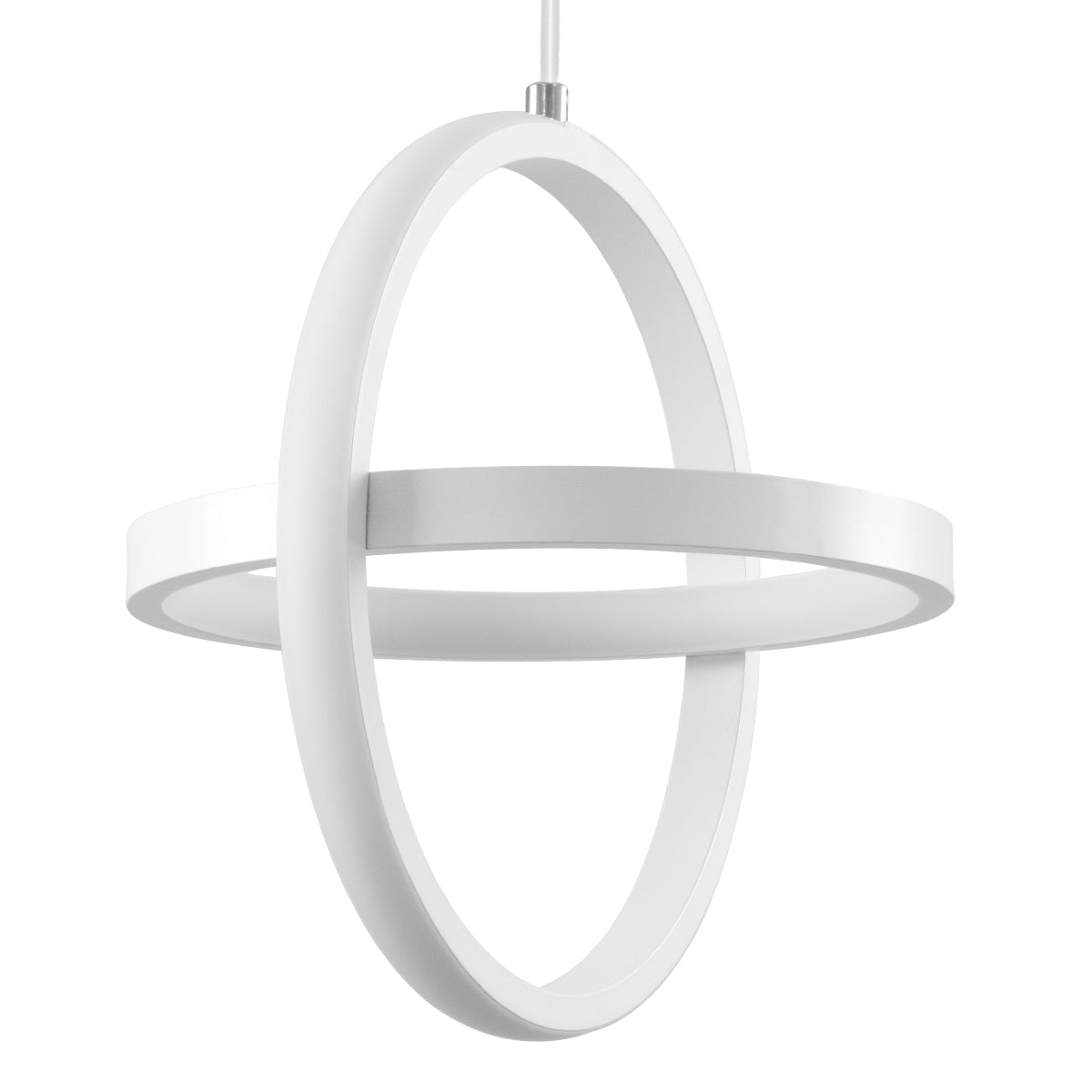 GloboStar® ALICE 61056 Κρεμαστό Φωτιστικό Οροφής Design LED CCT 20W 2400lm 300° AC 220-240V - Εναλλαγή Φωτισμού μέσω Διακόπτη On/Off All In One Ψυχρό 6000k+Φυσικό 4500k+Θερμό 2700k Μ25 x Π22 x Υ25cm - Λευκό - ledmania.gr
