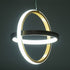 GLOBOSTAR® ALICE 61057 Μοντέρνο Κρεμαστό Φωτιστικό Οροφής LED 20W 2400lm 300° AC 220-240V IP20 Ρυθμιζόμενο Λευκό CCT με On/Off 2700K/4500K/6000K - Lumileds SMD Chip - Χρυσό Βούρτσας - Μ25 x Π22 x Υ25cm - 3 Χρόνια Εγγύηση