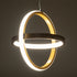GLOBOSTAR® ALICE 61057 Μοντέρνο Κρεμαστό Φωτιστικό Οροφής LED 20W 2400lm 300° AC 220-240V IP20 Ρυθμιζόμενο Λευκό CCT με On/Off 2700K/4500K/6000K - Lumileds SMD Chip - Χρυσό Βούρτσας - Μ25 x Π22 x Υ25cm - 3 Χρόνια Εγγύηση