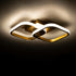 GloboStar® NORA 61063 Φωτιστικό Οροφής Design LED CCT 22W 2640lm 300° AC 220-240V - Εναλλαγή Φωτισμού μέσω Διακόπτη On/Off All In One Ψυχρό 6000k+Φυσικό 4500k+Θερμό 2700k Μ40 x Π24 x Υ7cm - Χρυσό Βούρτσας - ledmania.gr