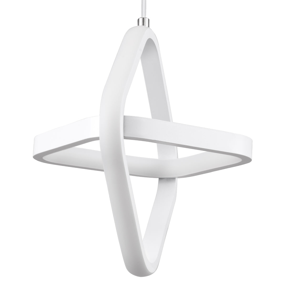GloboStar® ROSE 61065 Κρεμαστό Φωτιστικό Οροφής Design LED CCT 22W 2640lm 300° AC 220-240V - Εναλλαγή Φωτισμού μέσω Διακόπτη On/Off All In One Ψυχρό 6000k+Φυσικό 4500k+Θερμό 2700k Μ24 x Π22 x Υ24cm - Λευκό - ledmania.gr