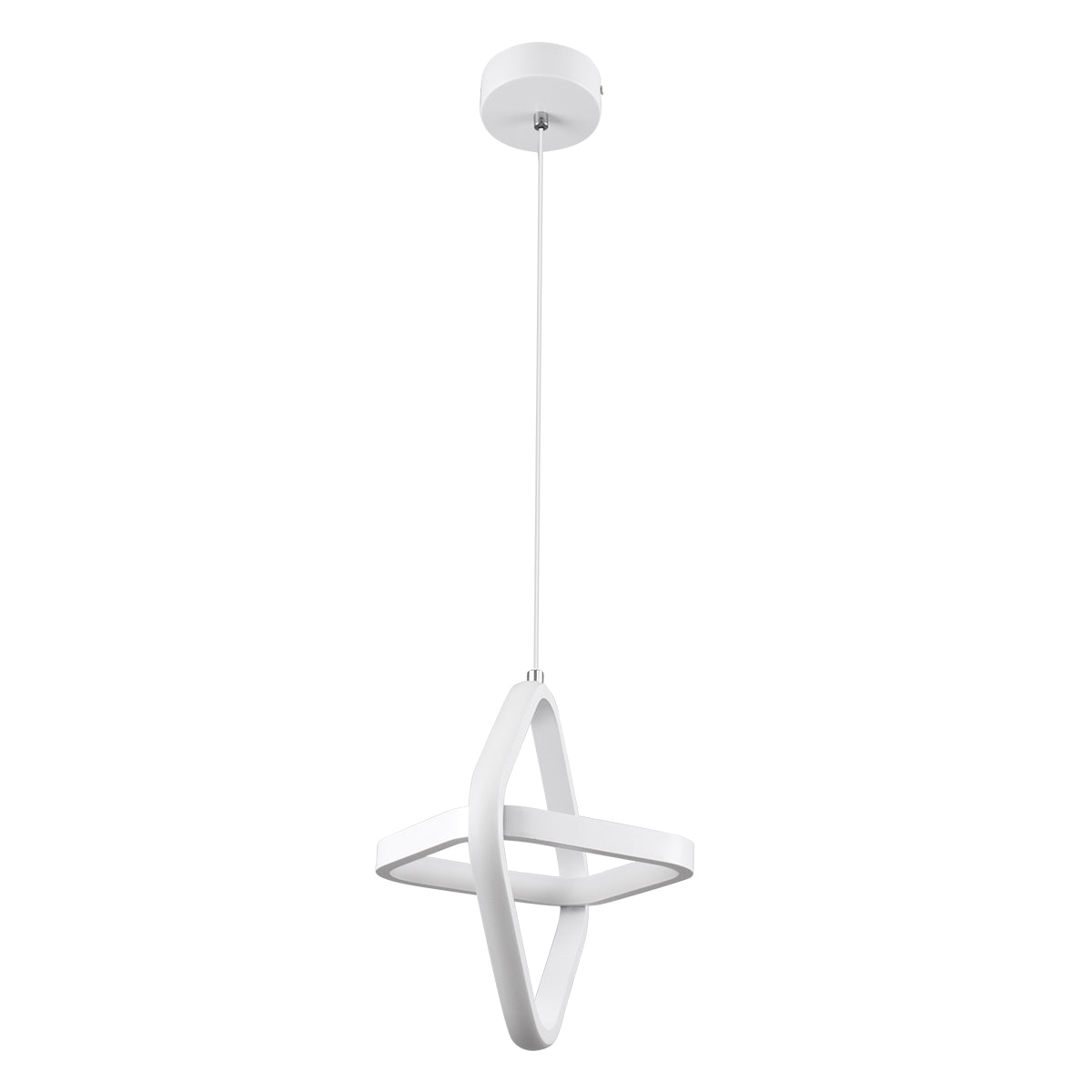 GloboStar® ROSE 61065 Κρεμαστό Φωτιστικό Οροφής Design LED CCT 22W 2640lm 300° AC 220-240V - Εναλλαγή Φωτισμού μέσω Διακόπτη On/Off All In One Ψυχρό 6000k+Φυσικό 4500k+Θερμό 2700k Μ24 x Π22 x Υ24cm - Λευκό - ledmania.gr