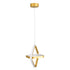 GloboStar® ROSE 61066 Κρεμαστό Φωτιστικό Οροφής Design LED CCT 22W 2640lm 300° AC 220-240V - Εναλλαγή Φωτισμού μέσω Διακόπτη On/Off All In One Ψυχρό 6000k+Φυσικό 4500k+Θερμό 2700k Μ24 x Π22 x Υ24cm - Χρυσό Βούρτσας - ledmania.gr