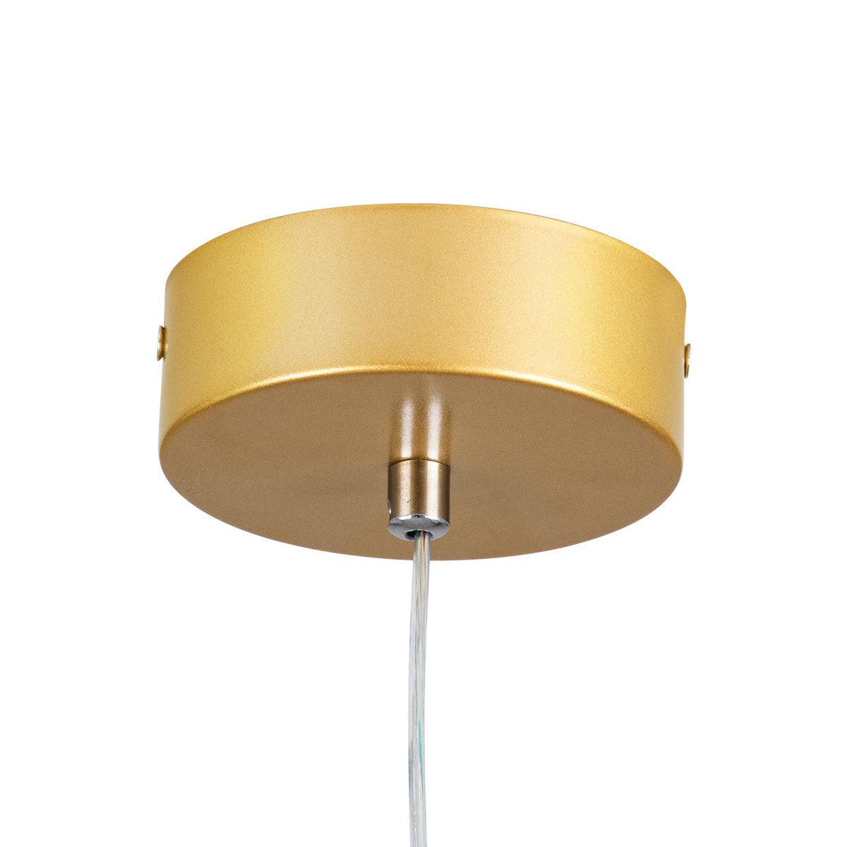GloboStar® ROSE 61066 Κρεμαστό Φωτιστικό Οροφής Design LED CCT 22W 2640lm 300° AC 220-240V - Εναλλαγή Φωτισμού μέσω Διακόπτη On/Off All In One Ψυχρό 6000k+Φυσικό 4500k+Θερμό 2700k Μ24 x Π22 x Υ24cm - Χρυσό Βούρτσας - ledmania.gr