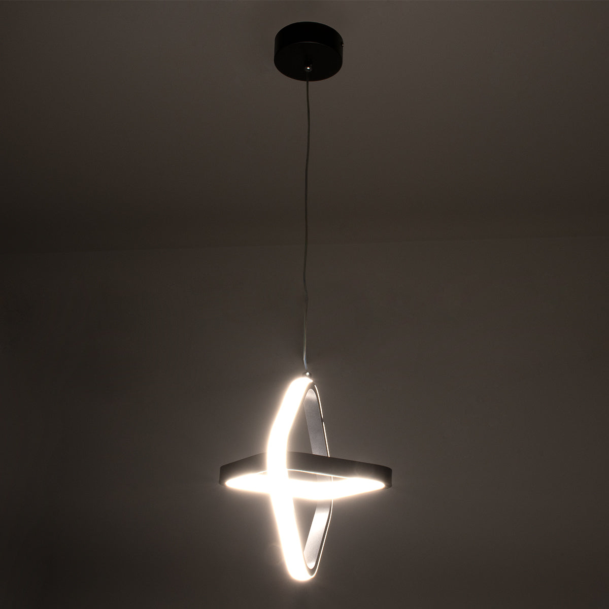 GloboStar® ROSE 61066 Κρεμαστό Φωτιστικό Οροφής Design LED CCT 22W 2640lm 300° AC 220-240V - Εναλλαγή Φωτισμού μέσω Διακόπτη On/Off All In One Ψυχρό 6000k+Φυσικό 4500k+Θερμό 2700k Μ24 x Π22 x Υ24cm - Χρυσό Βούρτσας - ledmania.gr