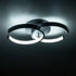 GLOBOSTAR® EVA 61067 Μοντέρνο Φωτιστικό Οροφής LED 16W 1920lm 300° AC 220-240V IP20 Ρυθμιζόμενο Λευκό CCT με On/Off 2700K/4500K/6000K - Lumileds SMD Chip - Μαύρο Ματ - Μ33 x Π21 x Υ7cm - 3 Χρόνια Εγγύηση