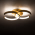 GLOBOSTAR® EVA 61069 Μοντέρνο Φωτιστικό Οροφής LED 16W 1920lm 300° AC 220-240V IP20 Ρυθμιζόμενο Λευκό CCT με On/Off 2700K/4500K/6000K - Lumileds SMD Chip - Χρυσό Βούρτσας - Μ33 x Π21 x Υ7cm - 3 Χρόνια Εγγύηση