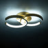 GLOBOSTAR® EVA 61069 Μοντέρνο Φωτιστικό Οροφής LED 16W 1920lm 300° AC 220-240V IP20 Ρυθμιζόμενο Λευκό CCT με On/Off 2700K/4500K/6000K - Lumileds SMD Chip - Χρυσό Βούρτσας - Μ33 x Π21 x Υ7cm - 3 Χρόνια Εγγύηση
