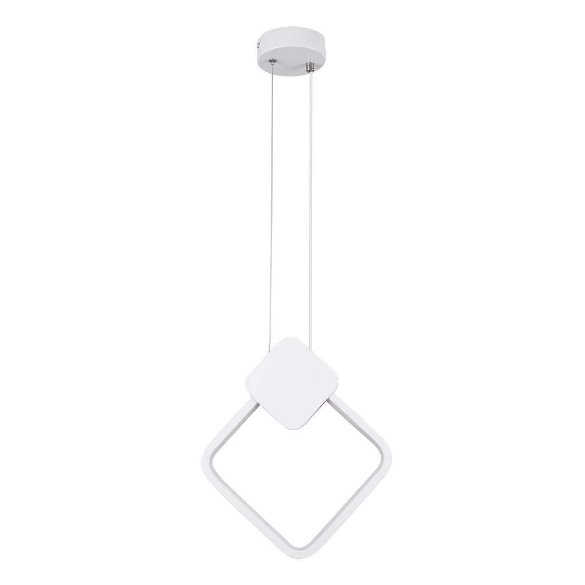 GloboStar® MARY 61083 Κρεμαστό Φωτιστικό Οροφής Design LED CCT 12W 1440lm 300° AC 220-240V - Εναλλαγή Φωτισμού μέσω Διακόπτη On/Off All In One Ψυχρό 6000k+Φυσικό 4500k+Θερμό 2700k Μ20 x Π2.3 x Υ28.5cm - Λευκό - ledmania.gr