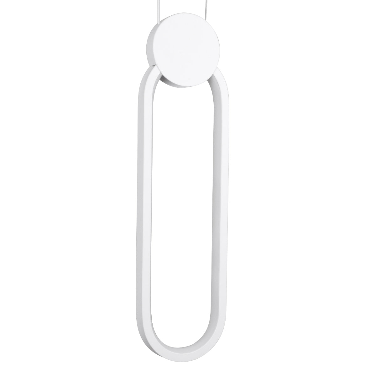 GLOBOSTAR® ILDI 61089 Μοντέρνο Κρεμαστό Φωτιστικό Οροφής LED 12W 1440lm 300° AC 220-240V IP20 Ρυθμιζόμενο Λευκό CCT με On/Off 2700K/4500K/6000K - Lumileds SMD Chip - Λευκό Ματ - Μ10 x Π2.3 x Υ38cm - 3 Χρόνια Εγγύηση - ledmania.gr