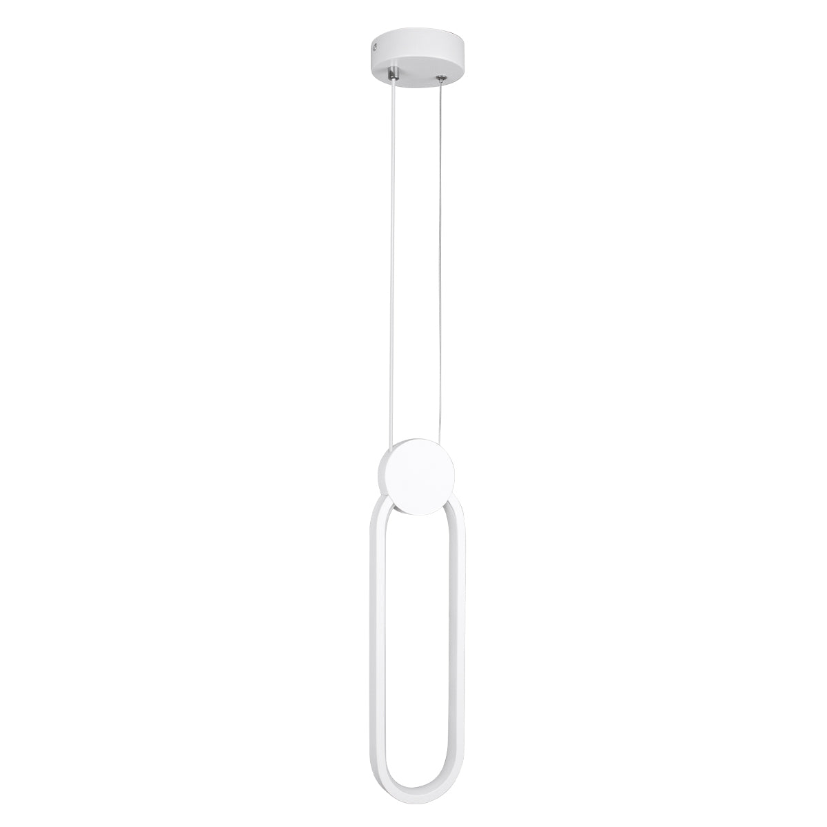 GLOBOSTAR® ILDI 61089 Μοντέρνο Κρεμαστό Φωτιστικό Οροφής LED 12W 1440lm 300° AC 220-240V IP20 Ρυθμιζόμενο Λευκό CCT με On/Off 2700K/4500K/6000K - Lumileds SMD Chip - Λευκό Ματ - Μ10 x Π2.3 x Υ38cm - 3 Χρόνια Εγγύηση - ledmania.gr