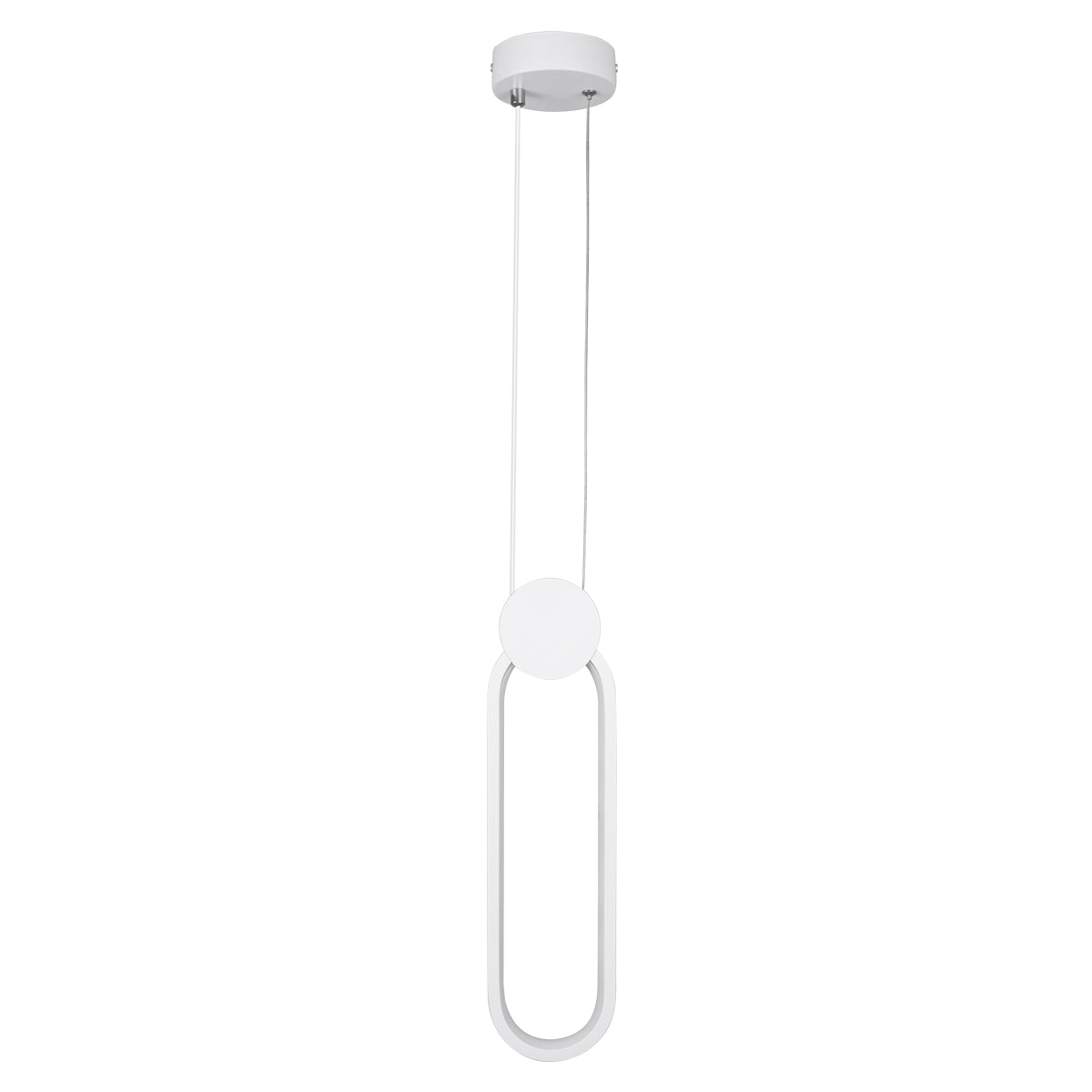 GLOBOSTAR® ILDI 61089 Μοντέρνο Κρεμαστό Φωτιστικό Οροφής LED 12W 1440lm 300° AC 220-240V IP20 Ρυθμιζόμενο Λευκό CCT με On/Off 2700K/4500K/6000K - Lumileds SMD Chip - Λευκό Ματ - Μ10 x Π2.3 x Υ38cm - 3 Χρόνια Εγγύηση - ledmania.gr