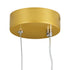 GLOBOSTAR® ILDI 61090 Μοντέρνο Κρεμαστό Φωτιστικό Οροφής LED 12W 1440lm 300° AC 220-240V IP20 Ρυθμιζόμενο Λευκό CCT με On/Off 2700K/4500K/6000K - Lumileds SMD Chip - Χρυσό Βούρτσας - Μ10 x Π2.3 x Υ38cm - 3 Χρόνια Εγγύηση - ledmania.gr