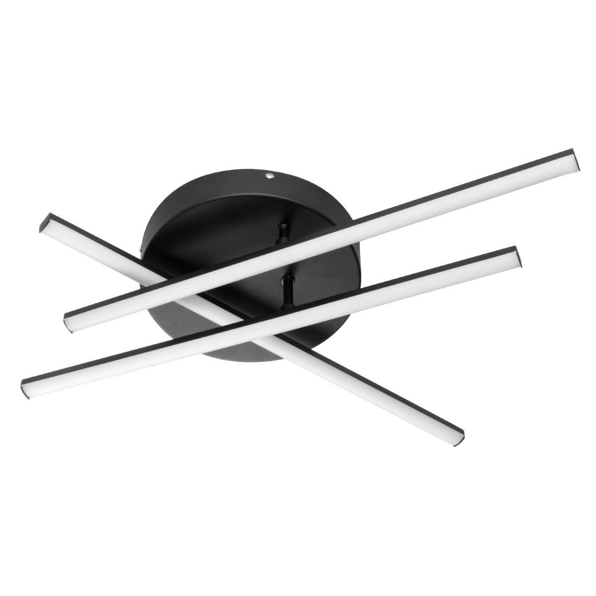 GLOBOSTAR® DRACO 61093 Μοντέρνο Φωτιστικό Οροφής LED 45W 5535lm 120° AC 220-240V IP20 Ρυθμιζόμενο Λευκό CCT με Χειριστήριο από 2700K έως 6000K Dimmable - Lumileds SMD Chip - Μαύρο Ματ - Μ50 x Π50 x Υ11cm - 3 Χρόνια Εγγύηση - ledmania.gr