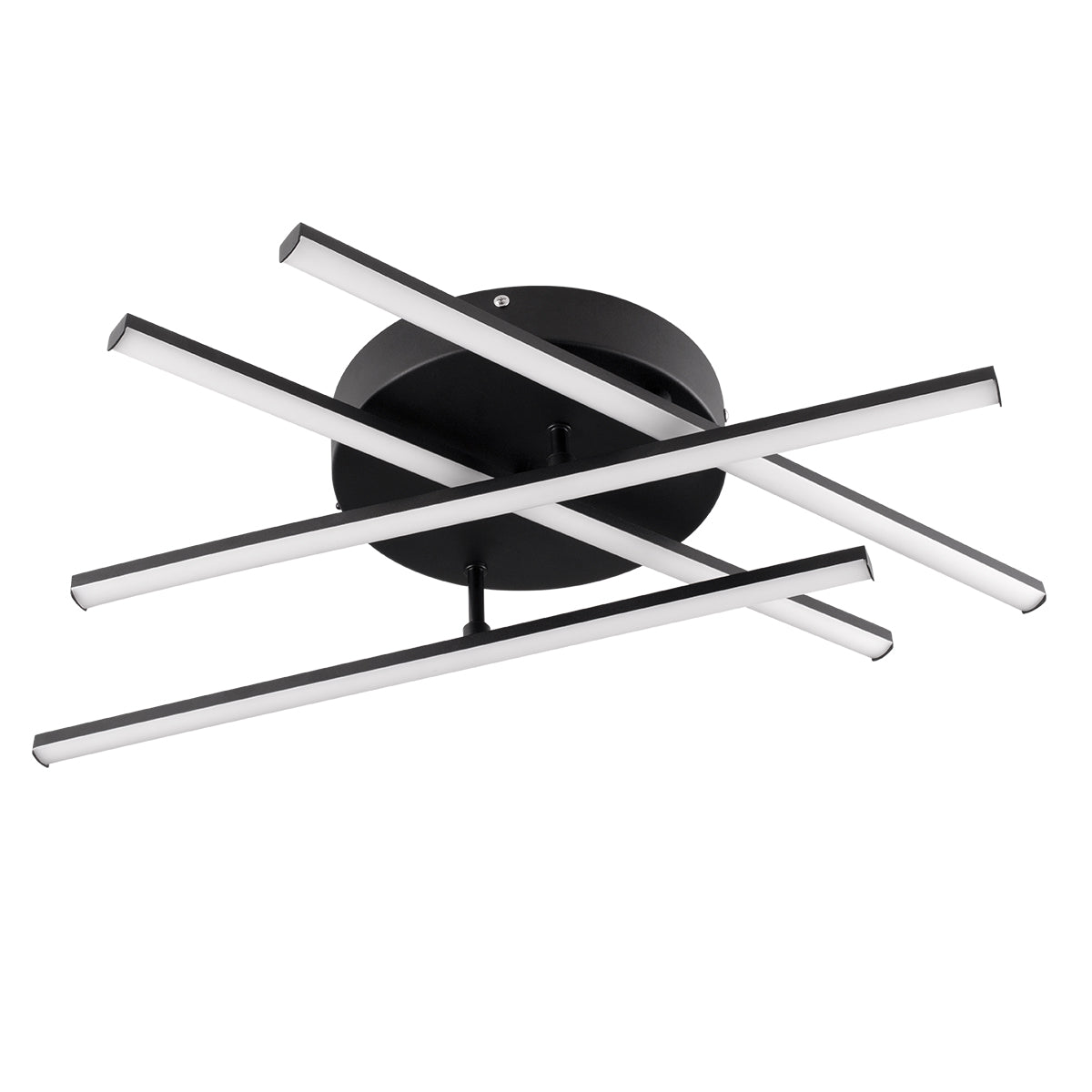 GLOBOSTAR® DRACO 61095 Μοντέρνο Φωτιστικό Οροφής LED 60W 7380lm 120° AC 220-240V IP20 Ρυθμιζόμενο Λευκό CCT με Χειριστήριο από 2700K έως 6000K Dimmable - Lumileds SMD Chip - Μαύρο Ματ - Μ60 x Π60 x Υ11cm - 3 Χρόνια Εγγύηση - ledmania.gr