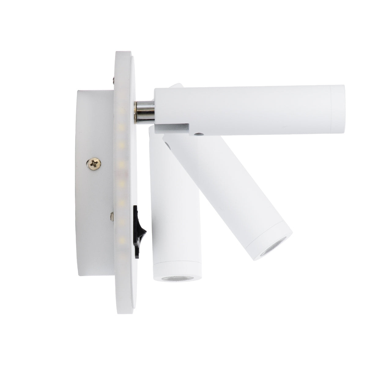 GloboStar® JERSEY 61102 Μοντέρνο Φωτιστικό Τοίχου - Απλίκα Ξενοδοχείου Bed Side LED 10W 1380lm 36° & 360° AC 220-240V - Reading Light & 360° Κρυφός Φωτισμός - Φορτιστής USB 3A - Φ14.5 x Π4cm - Φυσικό Λευκό 4500K - Λευκό - ledmania.gr