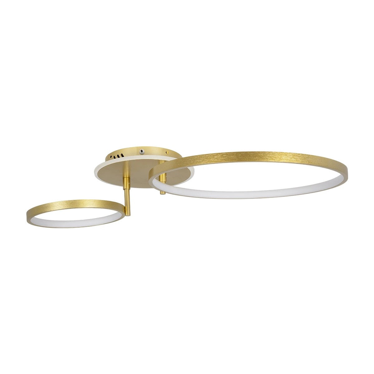 GLOBOSTAR® NEMESIS 61107 Μοντέρνο Φωτιστικό Οροφής LED 67W 7573lm 360° AC 220-240V IP20 Ρυθμιζόμενο Λευκό CCT με Χειριστήριο από 2700K έως 6000K Dimmable - Lumileds SMD Chip - Χρυσό Βούρτσας - Μ84 x Π45 x Υ13cm - 3 Χρόνια Εγγύηση