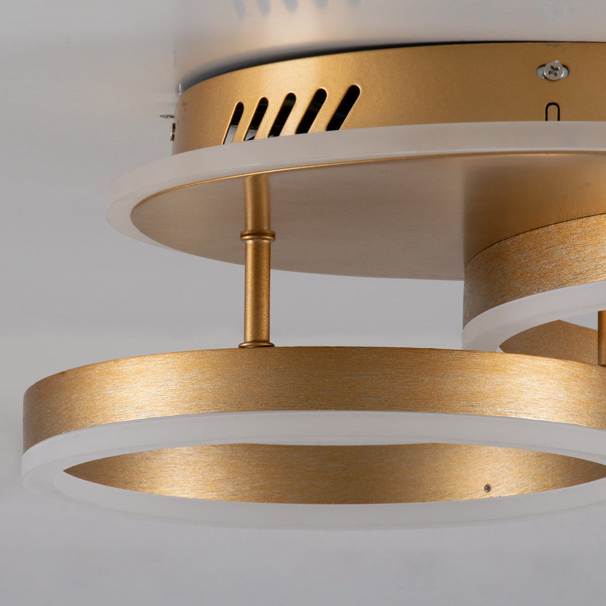 GloboStar® VENOM 61122 Φωτιστικό Οροφής Δαχτυλίδι-Κύκλος LED CCT 67W 8107lm 360° AC 220-240V - Εναλλαγή Φωτισμού μέσω Τηλεχειριστηρίου All In One Ψυχρό 6000k+Φυσικό 4500k+Θερμό 2700k Dimmable Φ25+40cm+BackLight - Χρυσό Βούρτσας - 3 Years Warranty - ledmania.gr