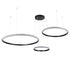 GLOBOSTAR® DIAMOND TRIO 61144 Μοντέρνο Κρεμαστό Φωτιστικό Οροφής LED 120W 14723lm 360° AC 220-240V IP20 Ρυθμιζόμενο Λευκό CCT με Χειριστήριο από 2700K έως 6000K Dimmable - Lumileds SMD Chip - Μαυρό Ματ - Μ150 x Π150 x Υ60cm - 3 Χρόνια Εγγύηση - ledmania.gr