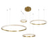 GLOBOSTAR® DIAMOND TETRA 61149 Μοντέρνο Κρεμαστό Φωτιστικό Οροφής LED 150W 18379lm 360° AC 220-240V IP20 Ρυθμιζόμενο Λευκό CCT με Χειριστήριο από 2700K έως 6000K Dimmable - Lumileds SMD Chip - Χρυσό Βούρτσας - Μ150 x Π150 x Υ60cm - 3 Χρόνια Εγγύηση - ledmania.gr